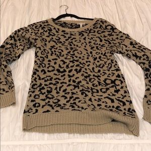cheetah print long sweater